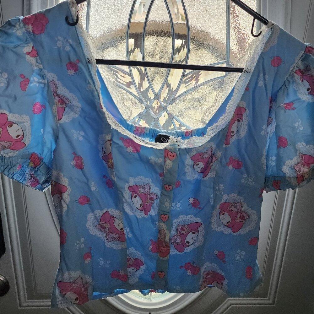 Hot topic My Melody Crop T-Shirt